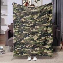 Camouflage Pattern Blanket, Soft Lightweight Throw Blanket, Air-Conditioned Room Blanket, Warm Nap Blanket For Home Office Travel Camping Same Day Cooling Print Flannel Flower Soft Comfortable Warm Napping Throw Dino Blanket,Men Gift,Boyfriend Gift Christmas,Blanket Gifts - Multicolor - View 30