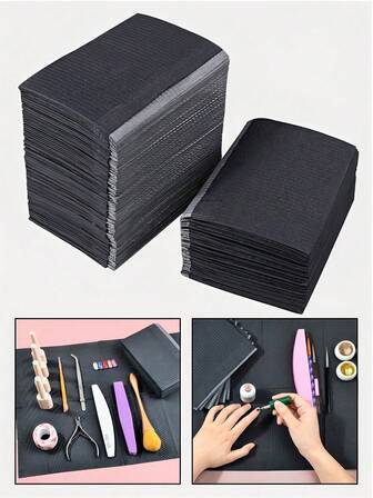 100/50/20 st engångs manikyrmattor, vattentäta och oljetåliga 3-lagers vikbara nagelkonstpads, lämpliga för nagelsalong, tatuering, tandklinik, skolstart, julnagelkonst, högtidsnagelkonst