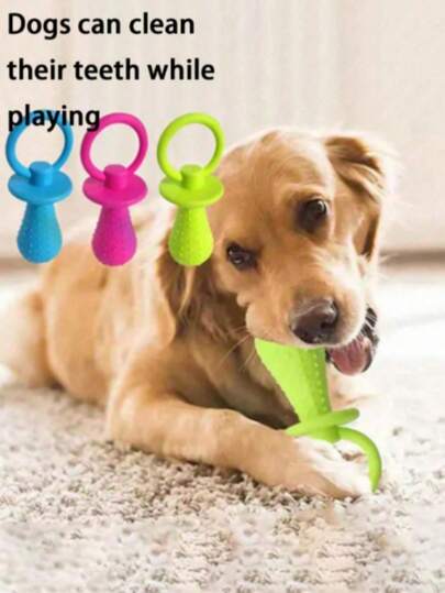 Juguete de chupete para mascotas, juguete interactivo de chupete para perros, gatos y cachorros, juguete elástico para limpiar los dientes