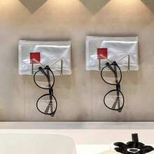 1pc No-Drill Wall Mount Curling Iron/Straightener Holder | Metal Bathroom Vanity Makeup/Glasses Storage Rack | Strong Adhesive Under Sink Straightener Holder | Multi-Function Hair Tool Wall Mount Organizer, Great Gift For Halloween And Christmas