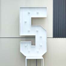 73cm Tall LED Number Light, Shining Party Decor For Holidays, Birthdays, Weddings, Graduations, Great For Photos, Illuminating Party Supplies - White - View 19