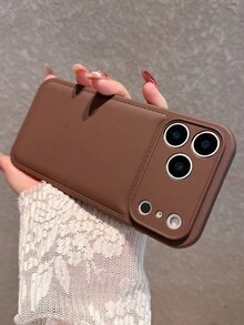 极简棕色手机壳，兼容 17 Pro Max/17 Pro/17 Air/17/16/16 Pro Max/16 Plus/16 Pro/16E/15/15 Pro Max/15 Pro/15 Plus/11/12/13/14 Pro Max/12 Pro/12 Pro Max/13 Pro/13 Pro Max/14 Pro/14 Pro Max，加厚防震全包保护 - 褐色-全包 - 查看 6