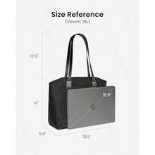Laptop Tote Bag For Women 15-16 Inch Water-Resistant Laptop Work Tote With Device Compartment 12.5L-18L Shoulder Bag - Black18L - View 6