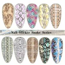 10pcs/Set(Bagged)Snake-Print Colorful Pattern Nail Art Foils Set Nail Transfer Sticker Paper DIY Manicure Nail Decoration Accessories - 彩色 - 查看 3