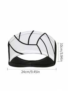 1pc Sports Headband With Basketball & Volleyball Pattern, Sweat-Absorbing For Yoga, Running, Fitness Hair Accessories Fashion Hair Bands - Multicolor - View 3