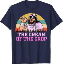 Vintage Retro Crop Cream T-Shirt - White - View 12