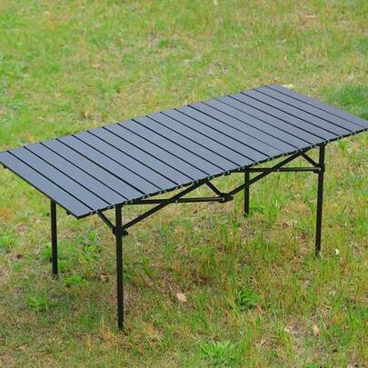 1 طاولة قابلة للطي وتوفير المساحة للتخييم، تتحمل حتى 40 كجم، طاولة قابلة للطي محمولة خفيفة الوزن، ضرورية للتخييم والرحلات البحرية وحفلات الشواء في الحديقة، أساسية لرحلات التخييم والشاطئ والنزهات