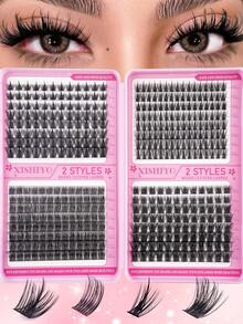 422pcs/32rows Cartoon Style Eyelash Clusters, Anime Eyelash Extensions, Natural Looking Eyelash Clusters, Fairy Eyelash Clusters, Suitable For Beginners, Halloween, Christmas, Party - Lông mi  mắt mèo - Xem 9