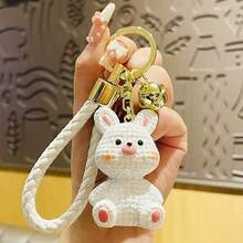 1pc Casual Cute Plush Pig Keychain, Fashionable Ornament For Backpack, Bag, Car Keys - Multicolor - View 11