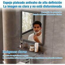 Conjunto Baño Lavabo Cerámica 43cm Espejo HD Casillero | Espacios Pequeños | Mueble Lavabo | Moderno Práctico - Gris - Ver 5