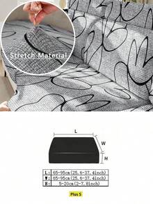 1pc Sofa Cover, Stretchy Fabric, Sofa Seat Cushion Cover, Solid Color Sofa Slipcover - Light Grey - View 19