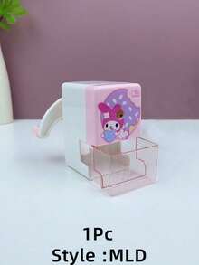 Sanrio 1Pc Kuromi Hand Crank Pencil Sharpener Cinnamoroll Cartoon Theme No Battery Required Pencil Sharpener(Some Parts May Be Random)