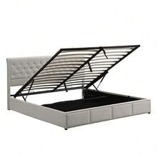 Cornici per letto - Grigio + Lino + 180cm*200cm - Visualizzare 5