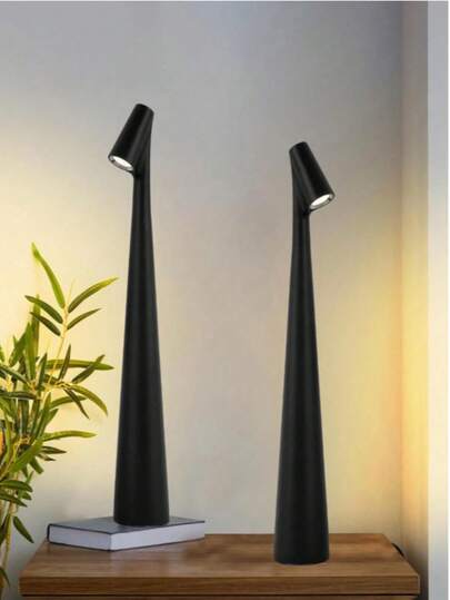 1 قطعة/2 قطعة مصباح مكتب لاسلكي قابل للشحن، مصباح طاولة LED قابل للتعتيم بلمس، مصباح مكتب LED يعمل بالبطارية للمكتب والمنزل وغرفة الطعام والخارج والتخييم