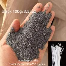 100克/500克/1000克珍珠蜡烛，附赠50根烛芯。DIY珍珠蜡烛套装，适用于婚礼/派对/家居装饰。套装包含：多色珍珠（白色/黑色/灰色/棕色）、手工漂浮蜡、DIY套件、无香型多用途模具、适合初学者的手工材料，是情人节派对装饰的完美之选。 - 彩色 - 查看 19