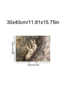 Tranh in hình Thỏ trong rừng, tranh nghệ thuật treo tường chủ đề thỏ cổ điển, trang trí nhà kiểu nông thôn cho lễ Phục sinh và mùa xuân, tranh in hình thỏ mùa xuân dịu nhẹ, tranh treo tường lễ Phục sinh, quà tặng lễ hội, trang trí phòng ngủ, trang trí phòng khách, trang trí văn phòng, trang trí nhà bếp, tranh nghệ thuật treo tường, trang trí nhà cửa, trang trí phòng, tranh canvas treo tường, áp phích, tranh treo tường có khung, khung tùy chọn - Nhiều màu - Xem 20