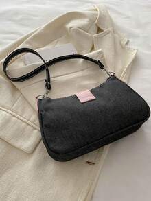 Y2K 机车风复古星形腋下法棍包，适合音乐节、派对和各种活动，女士适用。 - 黑色 - 查看 10