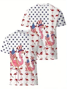 Funny Novelty Crazy Weird 3D Graphic T-Shirts For Men Unisex 3D Print T-Shirt Cool Aesthetic Graphic Tee For Men Women,  All Over Print Design, Festival Outfit, Streetwear Vibes, Dope Gift Idea - Màu sắc hỗn hợp - Xem 2