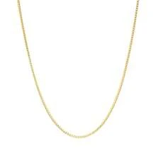 Collar de acero color oro joyería de acero inoxidable - Color acero, 3,0 mm x 56 cm - Ver 6