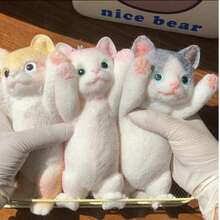 可爱兔子慢回弹玩具，逼真设计，超柔软触感，慢回弹，随机包装及配件 - 彩色 - 查看 1