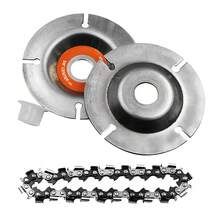 Rueda para motosierra con eje de 3/8", disco para amoladora de 4 pulgadas y 100/115 dientes para tallar madera, 22 dientes para cortar, tallar y dar forma a la madera. - Naranja - Ver 3