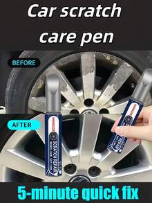 1pc Homonth Car Scratch Repair Pen: Car Paint Scratch Repair Pen, Scratch Repair, Renovation, Decontamination And Polishing Care Pen, Car Wheel Rim Scratch Repair Pen - Silver Rim And Car Body Paint Repair Pen, Suitable For Quick Repair Of All Models, Vehicle Repainting, Easy To Use, High Quality Paint, Long-Lasting Formula, Vehicle Maintenance, Car Enthusiasts - Multicolor - View 9