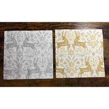 IHR Home Range - Servilletas desechables de 3 capas, paquete de servilletas de papel, 5 x 5 pulgadas, adornos alegres, 20 unidades(Adornos de Navidad (Oro) 6.5" x 6.5") - Multicolor - Ver 3