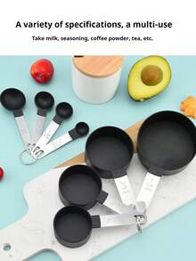 8pcs Measuring Cups & Spoons Set, Stackable Cups And Spoons, Nesting Measure Cups With Stainless Steel Handle, Kitchen Gadgets For Cooking & Baking - Multicolor - View 10
