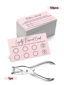 50张双面客户推荐及忠诚度奖励卡 – 适用于小型企业、咖啡馆、零售店和沙龙的通用激励卡（非常适合提高客户粘性和推荐率） - 彩色 - 查看 7