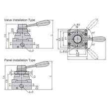 Palanca rotativa de la válvula de la mano del aire 2 posición 4 vía interruptor de control de flujo neumático Accessory4HV410-15 - Azul - Ver 3