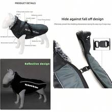 zxr Chaqueta cálida para perros Abrigo de invierno impermeable para mascotas Ropa reflectante cálida a prueba de viento para perros pequeños medianos y grandes 4XL89 - 4XGrande - Ver 2