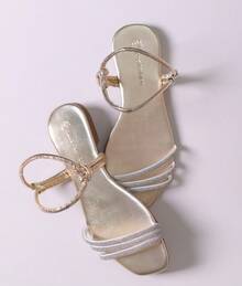 Women Flat Sandals - 金色 - 查看 9