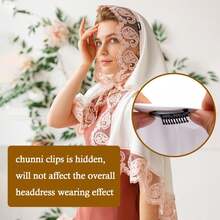 4pcs Women Scarf Clips, Strong Grip Headband Holders, Muslim Hijab Clips