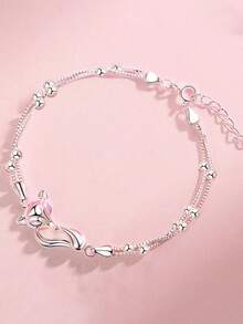 新款优雅狐狸手链，奢华精致的三之里狐狸饰品 - 彩色 - 查看 3