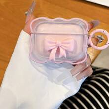 Estuche para auriculares con lazo 3D rosa y clip de mariposa compatible con Apple 1/2 Generaciones, Pro, 3ra Generación, Pro 2, 4ta Generación y Pro 3. - Rosa - Ver 21