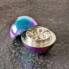 新款创意金属球形三层研磨器，彩色金属烟熏研磨器，手动研磨器，送给烟民的绝佳礼物，节日礼物，情人节礼物 - 炫彩色 - 查看 7