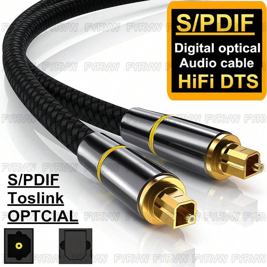Optical Audio Cable Digital Optical Toslink Audio Cable SPDIF Cable 1m 5m 10m OD7.0 SPDIF Coaxial Cable For Home Theater Amplifiers Player PC Soundbar Cable - Gold - View 1