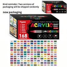 1 支直销液体软头丙烯马克笔，288/240/168/120/100/72/60/48/36/24/12 色，学生用，不透明，可堆叠，水彩笔，高美感，适合艺术生 DIY 绘画