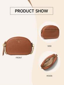 Michael Kors MK Jet Set Charm Convertible Camera Bag Genuine Leather Crossbody Bag, Women's Vintage Shoulder Bag With Detachable Adjustable Strap, Elegant Ladies Crossbody Bag For Daily Use/Shopping/Evening, Christmas Gift - Brown 2 - View 7