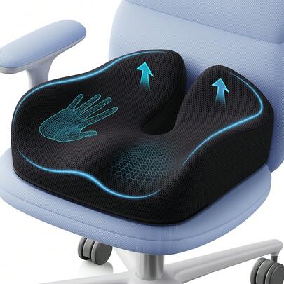 Memory Foam Seat Cushion For Office Chair, Ergonomic Chair Cushions For Sciatica & Back Support, Office Chair Cushion & Car Seat Cushion