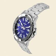 Casio 卡西欧男士不锈钢表带石英表，适合日常佩戴和装饰，男士礼物