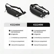 KINGSONS Crossbody Sling Bag For Men Versatile Travel Hiking And Working Mens Chest Bag Side Daypack Fashion Lightweight Radiant Cycling Shoulder Backpack For Travel Sport Gym - KS3249W - View 3