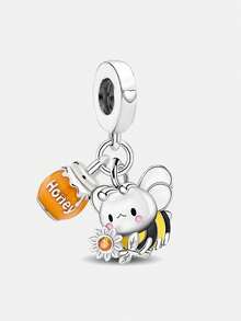 1 PC Fashionable 925 Sterling Silver Cute Bee Pendant Charm Suitable For Bracelets DIY Women's Jewelry - Set 3 - View 14