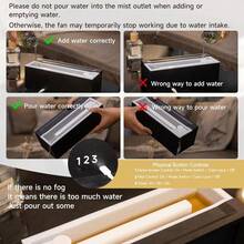 150ml Capacity Mini Fireplace Shaped Essential Oil Diffuser With Remote Control, Ultrasonic Humidifier With Campfire Flame Design, 7 Color Lights, Suitable For Home, Room And Office