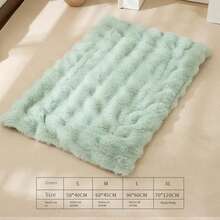 Winter Warm Thickened Pet Blanket All Seasons Universal Cat Mat Dog Soft And Comfortable Solid Color Dog Mat Pet Supplies - màu xanh lá - Xem 9