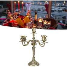 Samst Candelabro de Candelabro, Antiguo Alto 5 Brazo Candelabro Portavelas Exquisito Candelabro Portavelas para el Festival del Banquete de Boda en Casa - 1 - Ver 7