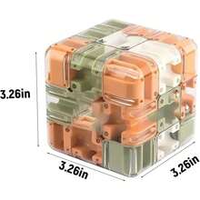 迷宫球，儿童手持迷宫魔方，带教育功能的滚球玩具，适用于教室、生日派对、学校、旅行、候诊室、家庭聚会、社交活动等场合的家居用品 - 綠色 - 查看 11