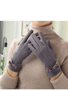 1pc Unisex Y2K Style Fashionable Fingerless Fluffy Knit Gloves, Suitable For Streetwear, Party, Autumn & Winter Outdoor, Cold-Proof And Warm - Gloves - View 14