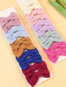 20pcs Kids Bow Hair Clips, Multiple Colors, Fashion Hair Accessories For Girls - Multicolor - View 4