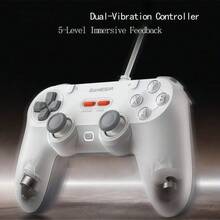 GAMESIR T3 Lite Multi-Platform Game Controller, Plug-And-Play Stable Connection, Lightweight Cloud Silk Grip, Dual Vibration Immersive Experience, Long-Term Design, Smart Adaptation, White - White - View 9